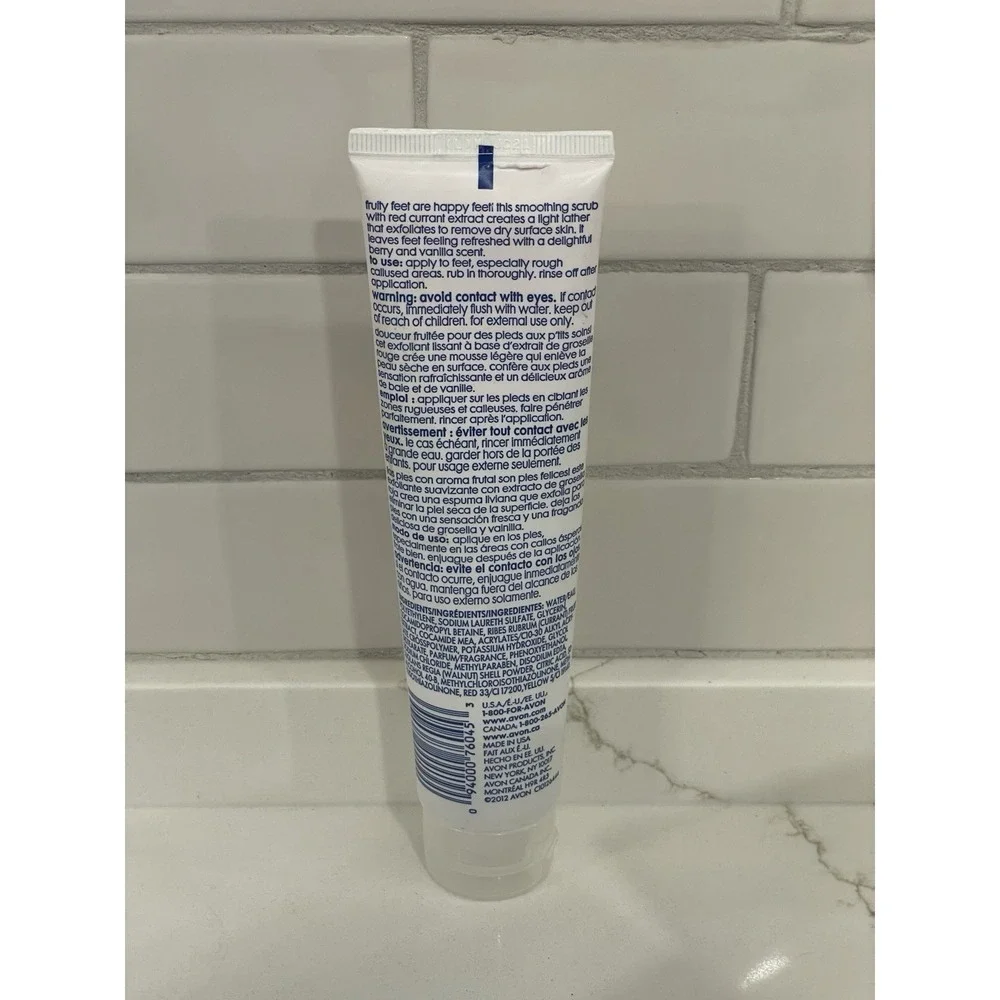 Avon Foot Works Beautiful Smoothing‎ Scrub Berry Vanilla 3.4 fl oz New Sealed